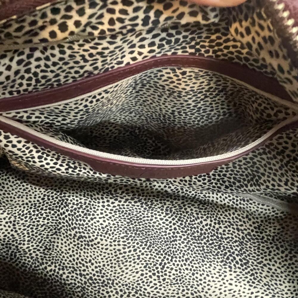 Sole Society Duffle Bag Womens Large Burgundy Faux Leather Weekender Travel Bag - Picture 8 of 13